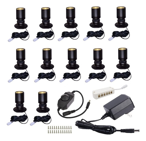 Juego 12 Foco Led Regulabl 1,5 W V Cc Para Exhibicion
