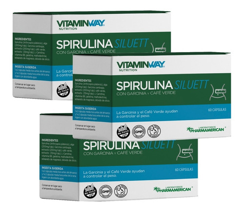 Promo 3x2 Spirulina Siluett Vitamin Way X 60 Cápsulas
