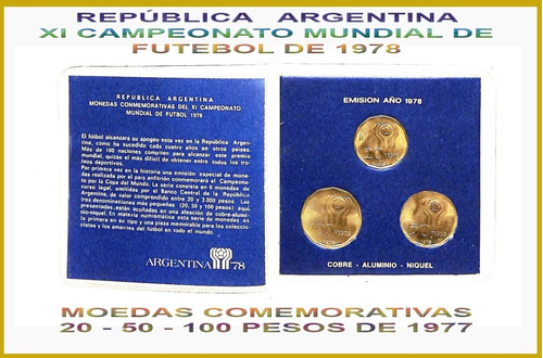  Moedas Série Campeonato Mundial De Futebol 1978-cod305