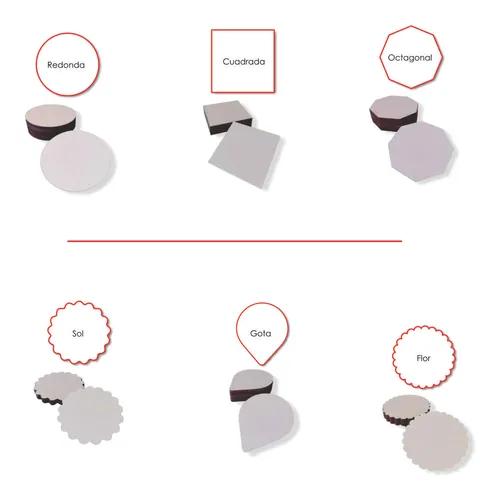 Bases Para Torta En Fibroplus 24cm X 25 Unid. Bt24cm