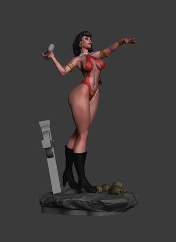 Vampirella Fan Art Bm Archivo Stl Para Impresión 3d