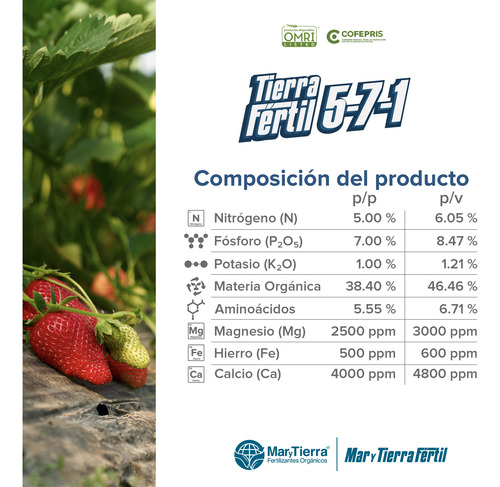 Fertilizante Orgánico De Pescado Floración Tf 5-7-1 20 L