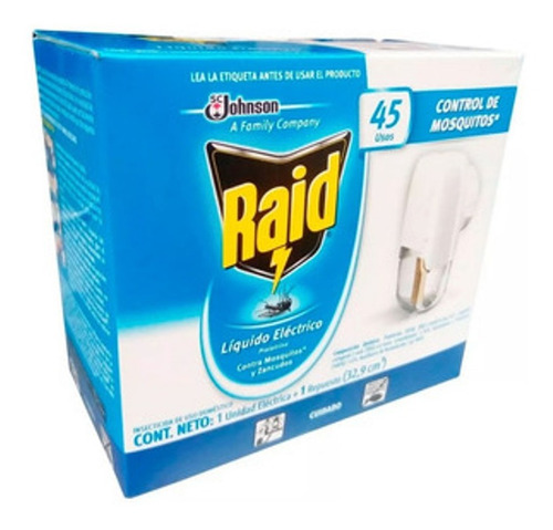 Imagen 2 de 4 de Liquido Repelente De Zancudos Raid 45 Noches