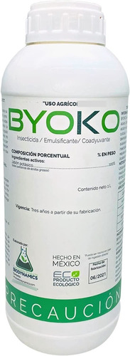 Jabón Potásico Insecticida Y Fungicida  100% Puro - 1 Lt