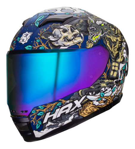 Hax Helmets. Casco Integral Dot + Ece 06. Force Night Legend