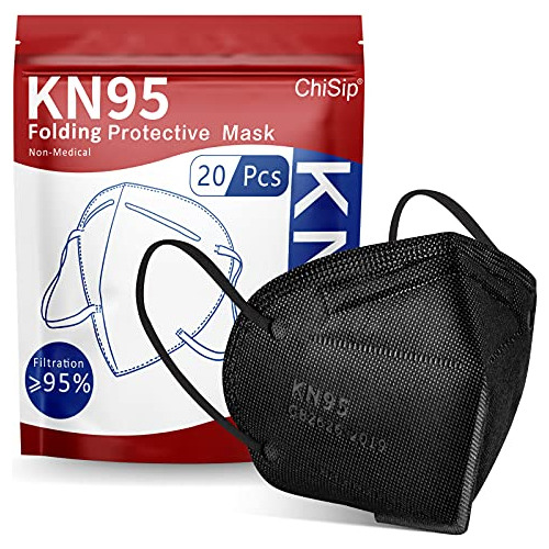 Kit De Mascarilla 20 Piezas, De 5 Capas Transpirable Negros