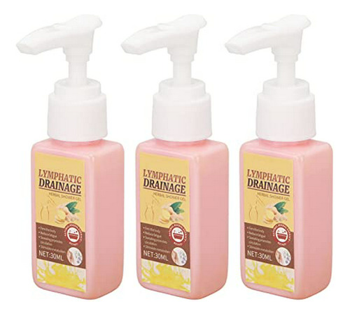 Gel De Ducha Drenante Linfático Con Jengibre 3x30ml