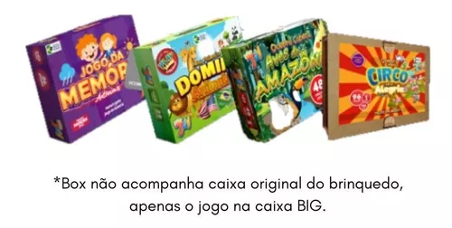 Jogo Infantil Big Box 4 Jogos Educativo Peças Grande Madeira - Paper Toy -  Jogos Educativos - Magazine Luiza