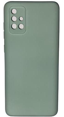 Capinha Silicone Compativel Samsung Galaxy A71 6.4 Aveludada Cor Verde Celeste