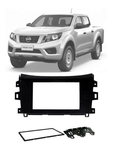 Moldura 2 Din Fiamon Nissan Frontier 2017-2021 Black Piano