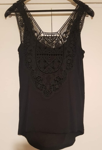 Musculosa De Vestir Negra Ossira Talle S  Impecable !!!!!