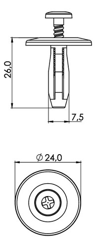 Kit 10 Grampo Presilha Forro Interno Teto Scania