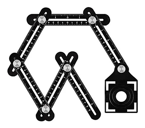 Escuadra Plegable Profesional Aluminio Orificios Ceramica