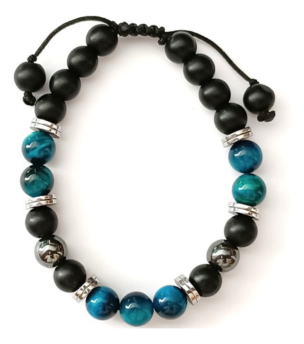 Pulsera Ojo De Tigre Y Hematita Energía Y Protección