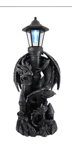 Estatua Medieval Dragon 'keeper Of The Castle' Linterna Led