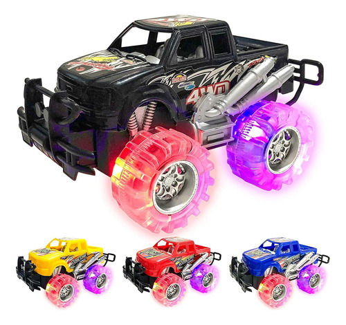 Artcreativity Monster Car Truck 4 Set Con Neumáticos Led Int