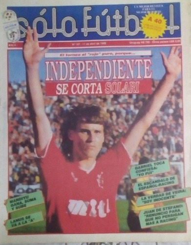 Solo Futbol 197 Independiente Puntero,poster Moron