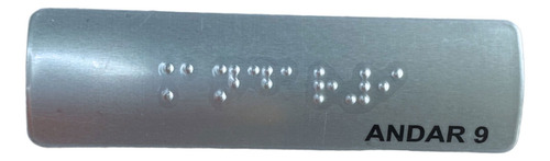 Kit 10 Placas Braile Para Corrimão Andar 9