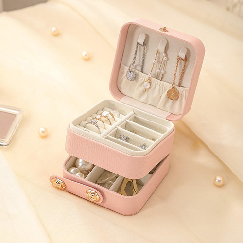 Joyero De Viaje Caja De Exhibición Desmontable De Cuero Pu