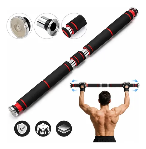 Barra Porta Fixa Exercicio Flexão Musculação Prata