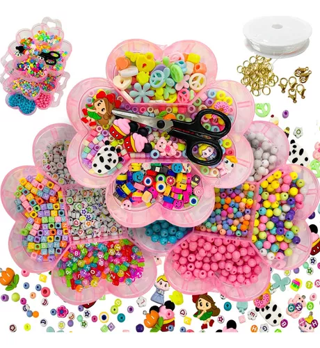 Kits de artesanato infantil para meninas com idade 6 7 8 9 10 anos, kit de  fabricação de joias para pulseiras de 6 a 10 anos de idade para meninas de 6