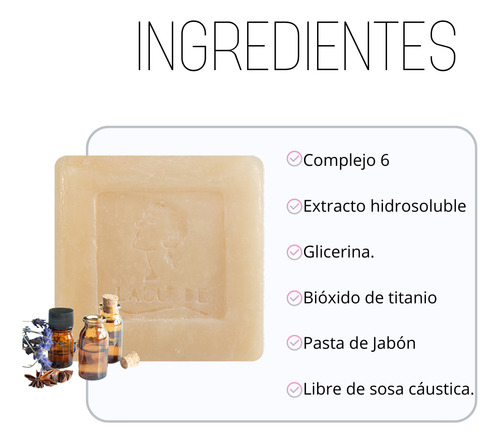 Jabón Natural Piel Sensible Complejo 6 Laguede 90g