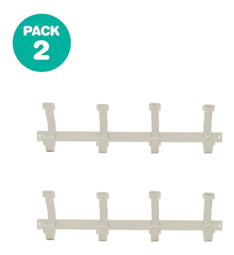 Imagen 2 de 6 de Set Dos 2 Perchero Pared Industrial Moderno Metal 4 Brazos