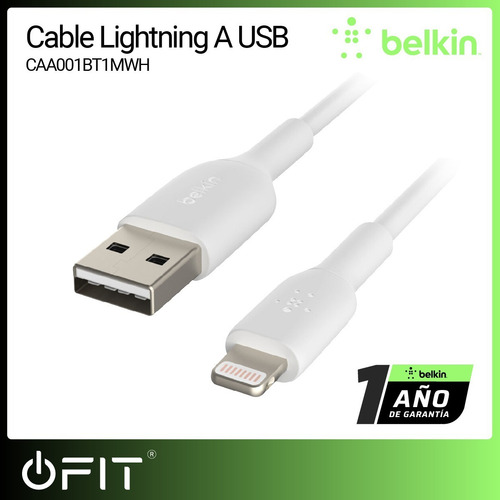 Cable Lightning Usb Belkin Original 1 Metro Apple