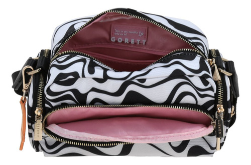 Bolsa Crossbody Gorett Sol Gs25085-c Color Negro Correa De Hombro Negro