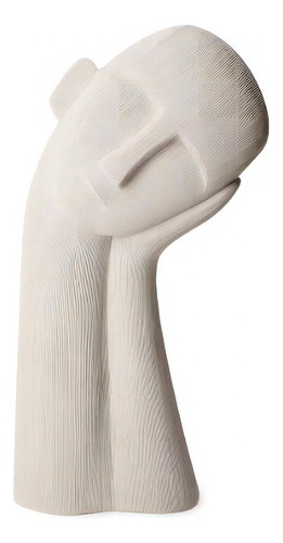Estatua Decorativa Escultura Enfeite Face Rosto Mart Cor Patinado