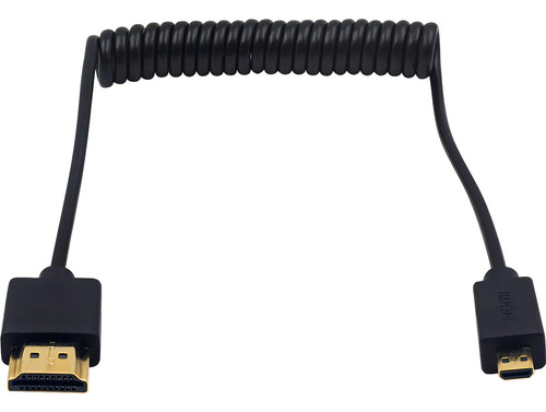 Cable En Espiral Duttek Micro Hdmi A Hdmi, Cable En Espiral