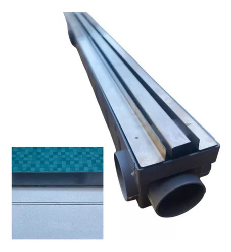 Kit 14 Ralos Linear Para Piscina 6x100cm Grelha Inox 304
