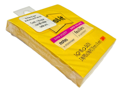 Notas Adhesivas Post It Note Amarillo Block 90 Hojas 76x76mm