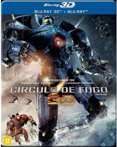 Blu-ray 3d + 2d : Circulo De Fogo - Guillermo Del Toro Duplo