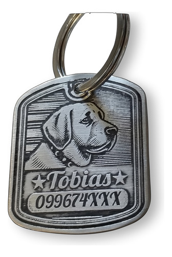 Chapitas  Identificacion De Perros Acero Inox. Modelo Class