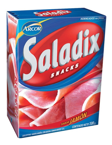 Galletitas Saladix Snacks Horneados Sabor Jamon 100 Grs