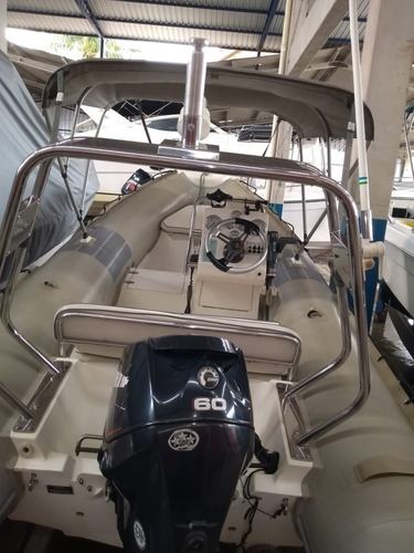 Bote Inflável Zefir F420 Casco Rígido C/ Motor Evinrude Etec