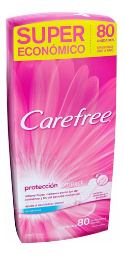 Protectores Diarios Carefree Compact X 80 Sin Perfume