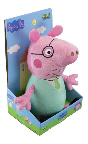 Brinquedo Pelucia Papai Pig Da Peppa Pig Sunny 2343 30 Cm