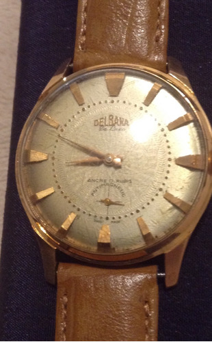 Antiguo Reloj Pulsera Delbana Oro Coleccion Vintage