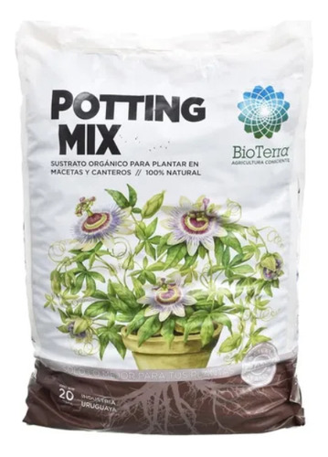 Potting Mix Bio Terra - Sustrato Natural Para Macetas Y Canteros
