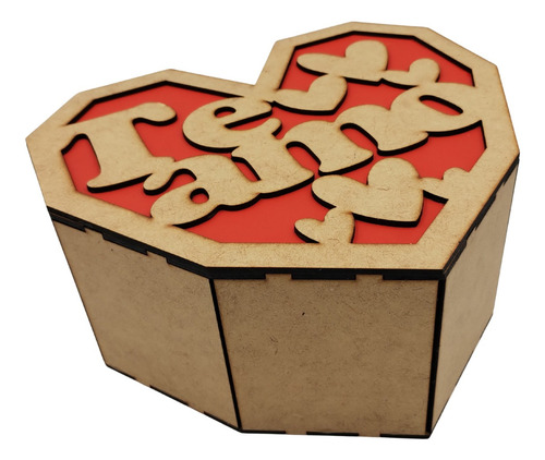 Caja De Corazón Grande 26 Cm Mdf Para Regalar/san Valentín