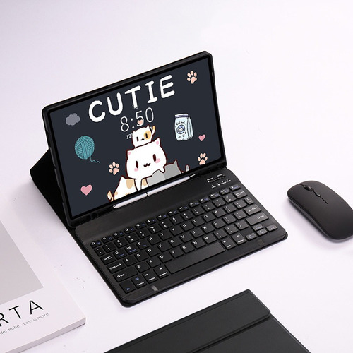 Capa+teclado+mouse Para Galaxy Tab A7 10.4 Sm-t500/t505