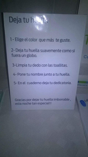 Imagen 3 de 9 de Deja Tu Huella 2 Cuadro De Huellas Y Libro De Firmas