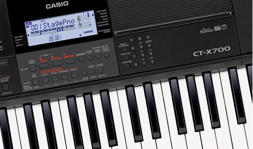 Imagen 2 de 6 de Teclado Casio Ctx700 5 Octavas Sensitivo + Soporte + Funda