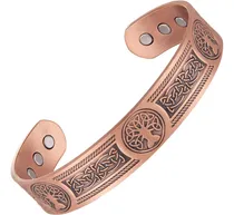 Comprar Pulsera De Cobre Para Hombre, Brazalete De Cobre Puro Al 99%