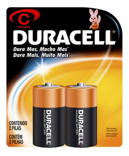 Pila Alcalina C Duracell C/2 Pzas