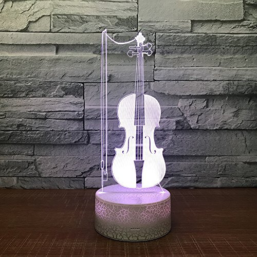 Instrumento De Violín Luz De Noche Lámpara De Escritorio Vis