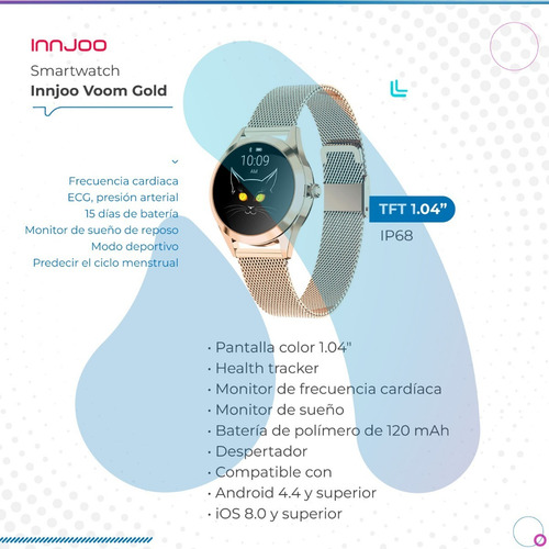 Smartwatch Innjoo Voom Gold Ip68 Full