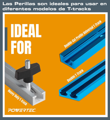 Set Manijas Y Pernos Fijación 128pz T Track Mesas De Trabajo